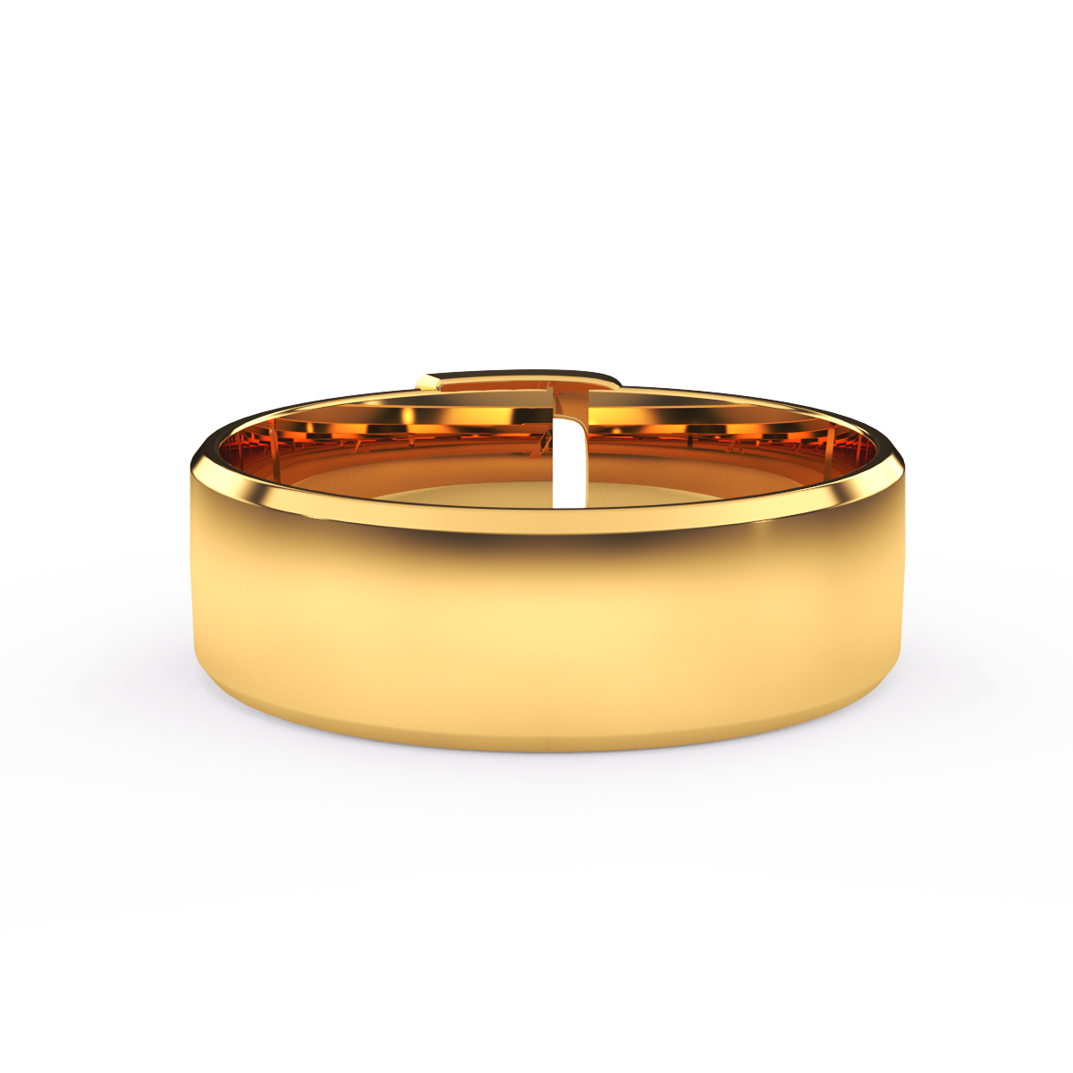 Colorless Diamond Buckle Ring for Men